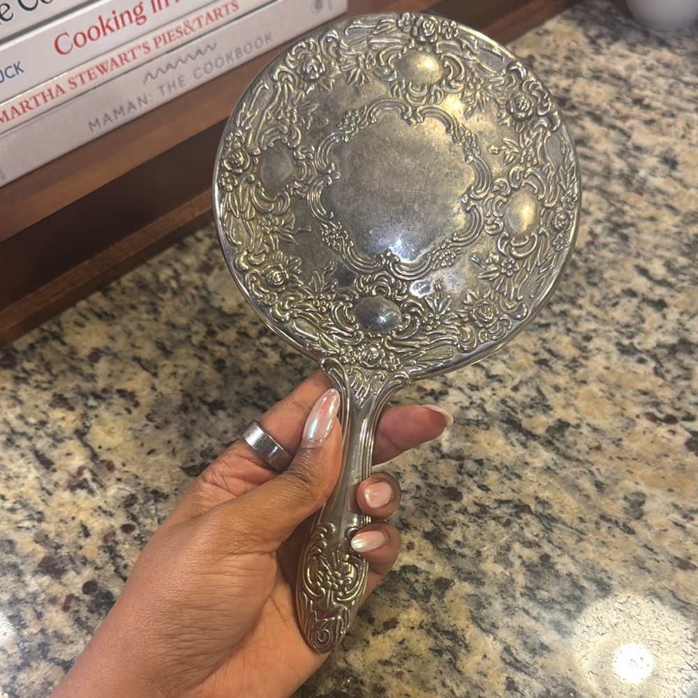Elegant Silver Hand Mirror
